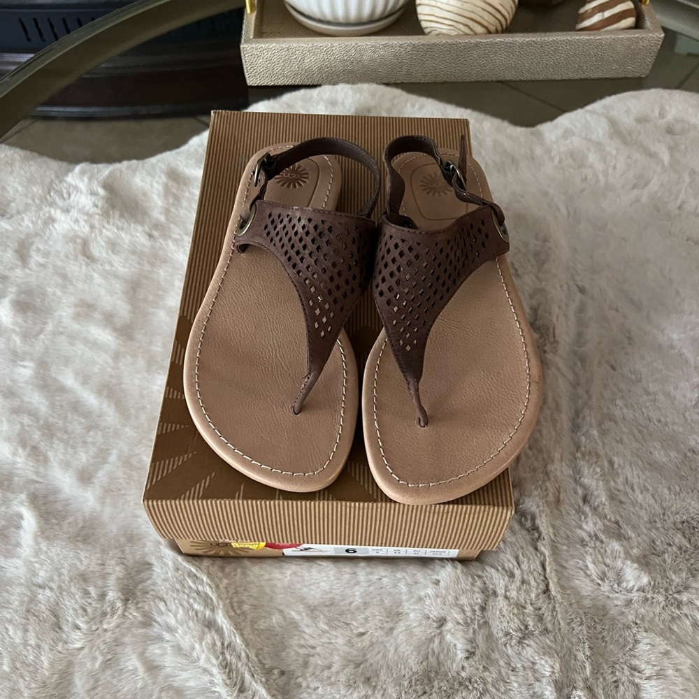 New woman’s UGG Brown Leather Sandals